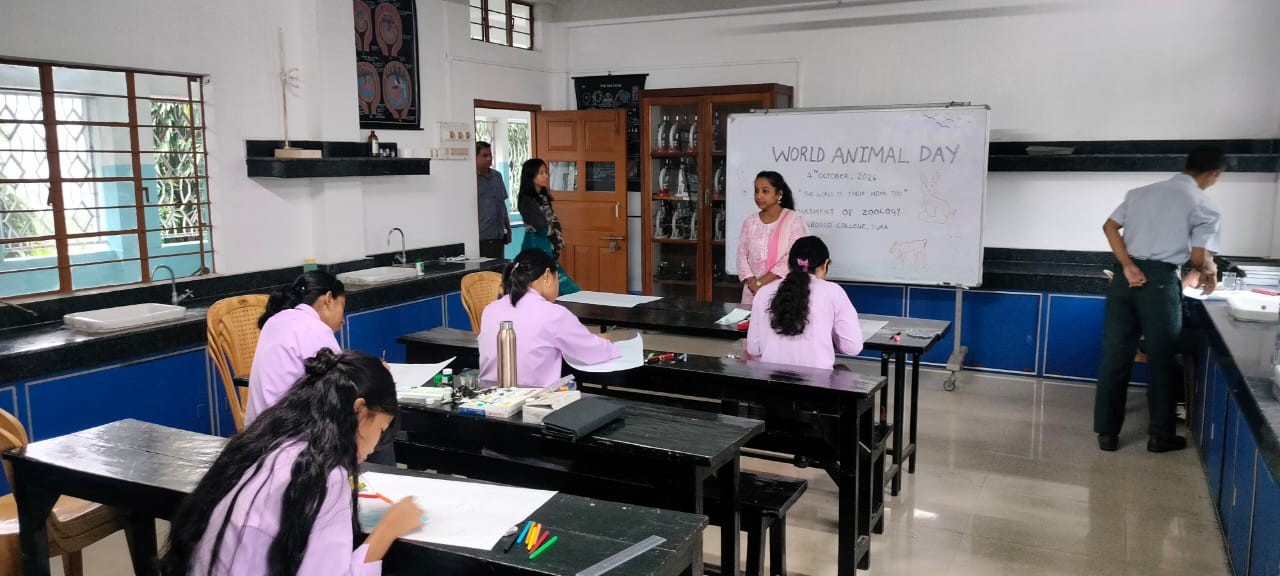 The World Animal Day (WAD) was celebrated by the department of Zoology, Don Bosco College, Tura on 4